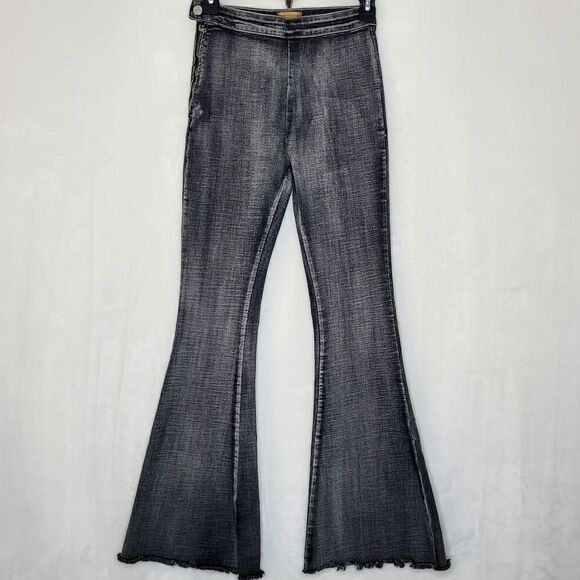 Pol Stretchy High Waist Flare Bell Bottom Pants Size Small - Picture 1 of 9